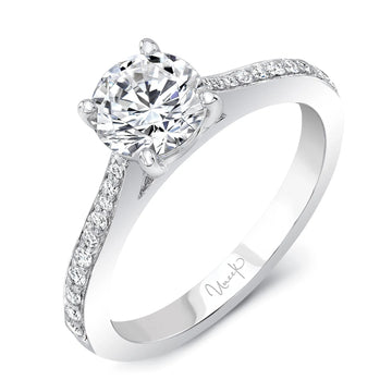 Uneek Bofb Collection Straight Round Engagement Ring