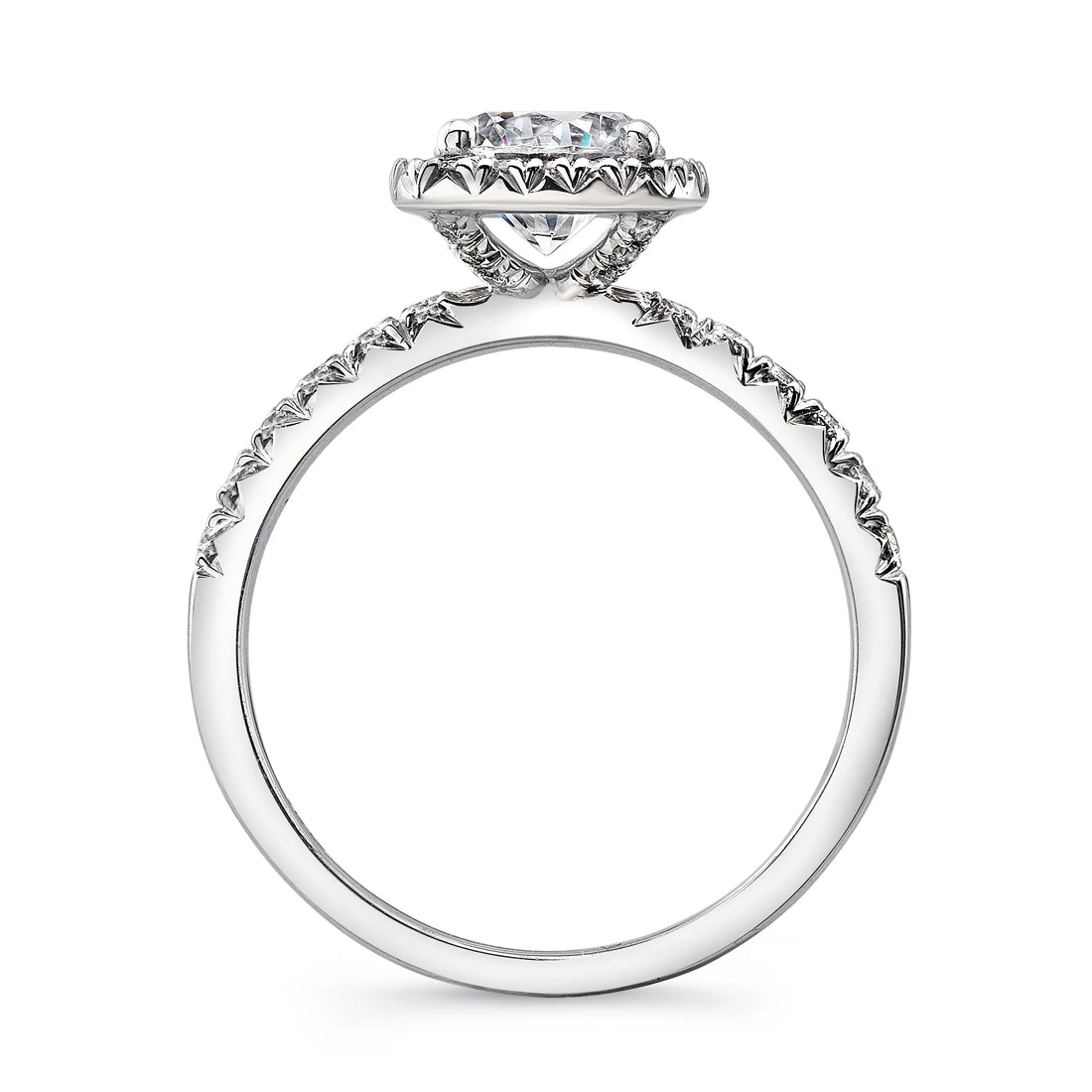 Uneek Bofb Collection Halo Round Engagement Ring