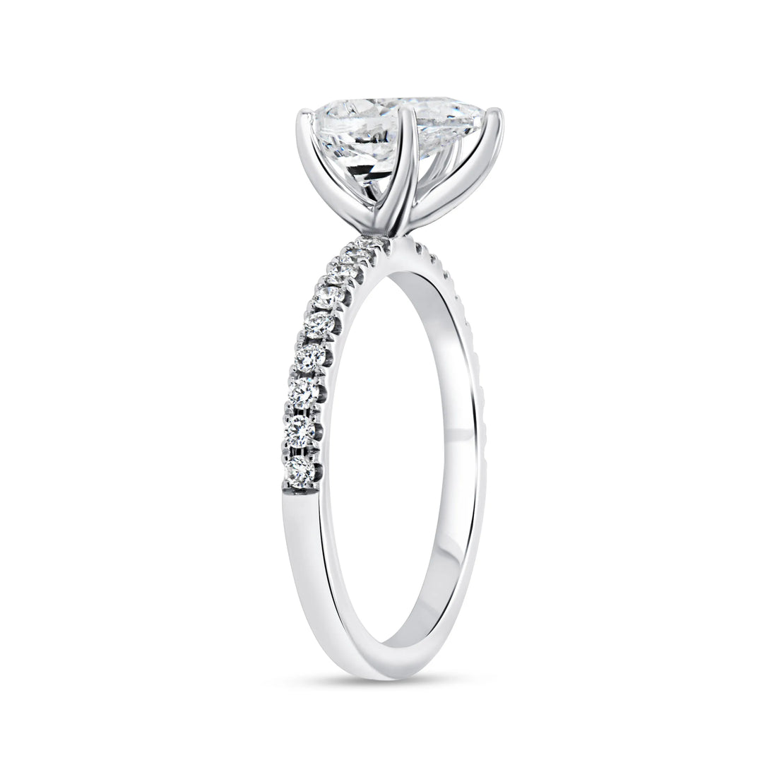Uneek Bofb Collection Straight Pear Shaped Engagement Ring