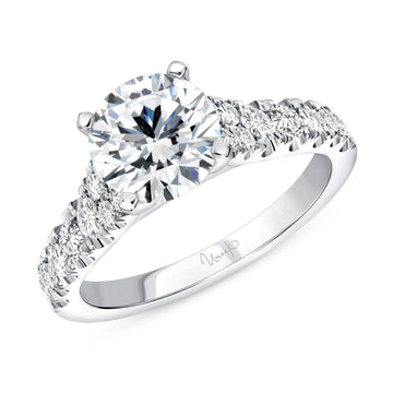 Uneek Bofb Collection Straight Round Engagement Ring