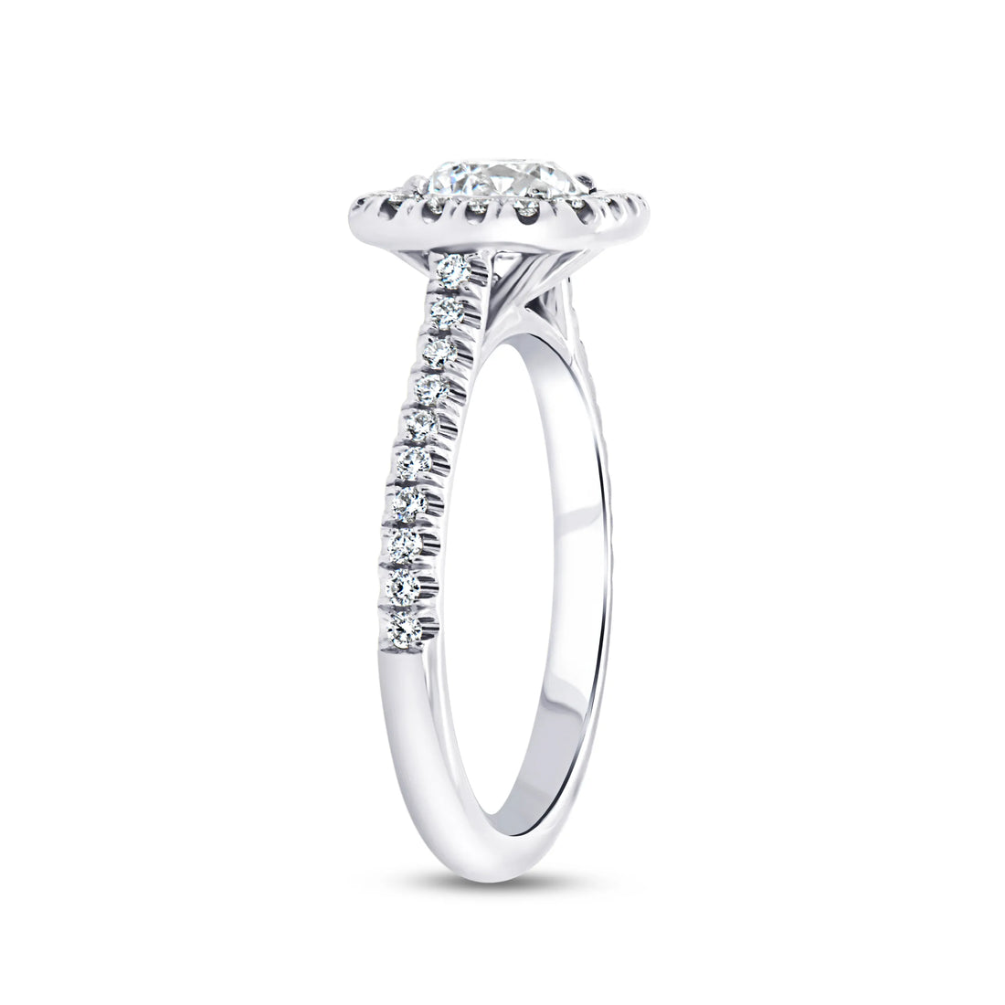Uneek Bofb Collection Halo Round Engagement Ring