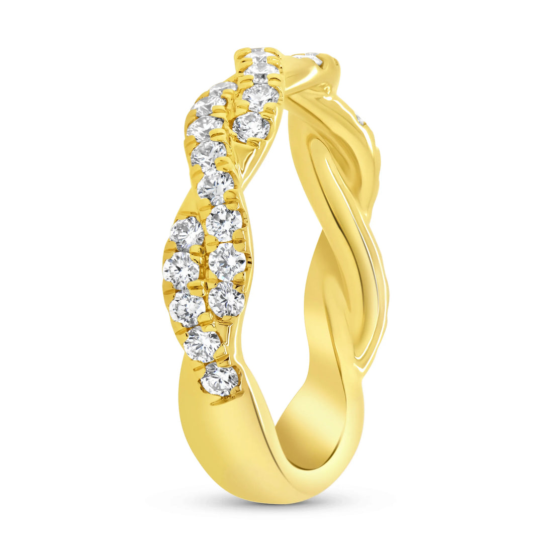 Uneek Us Collection Twist Wedding Ring