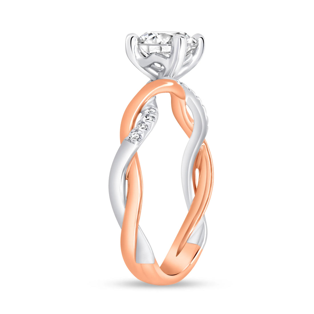 Uneek Us Collection Twist Engagement Ring