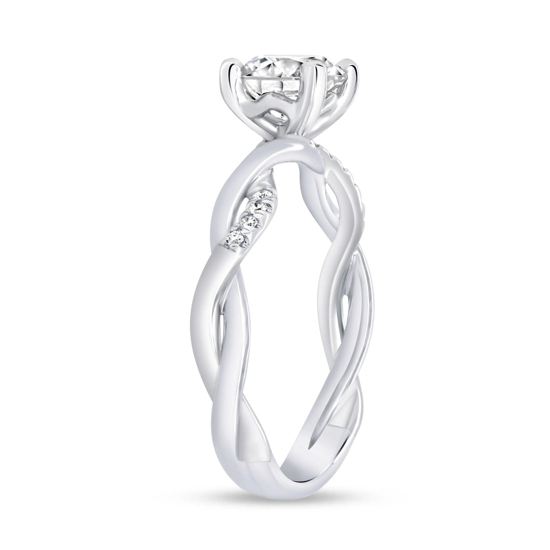 Uneek Us Collection Twist Engagement Ring