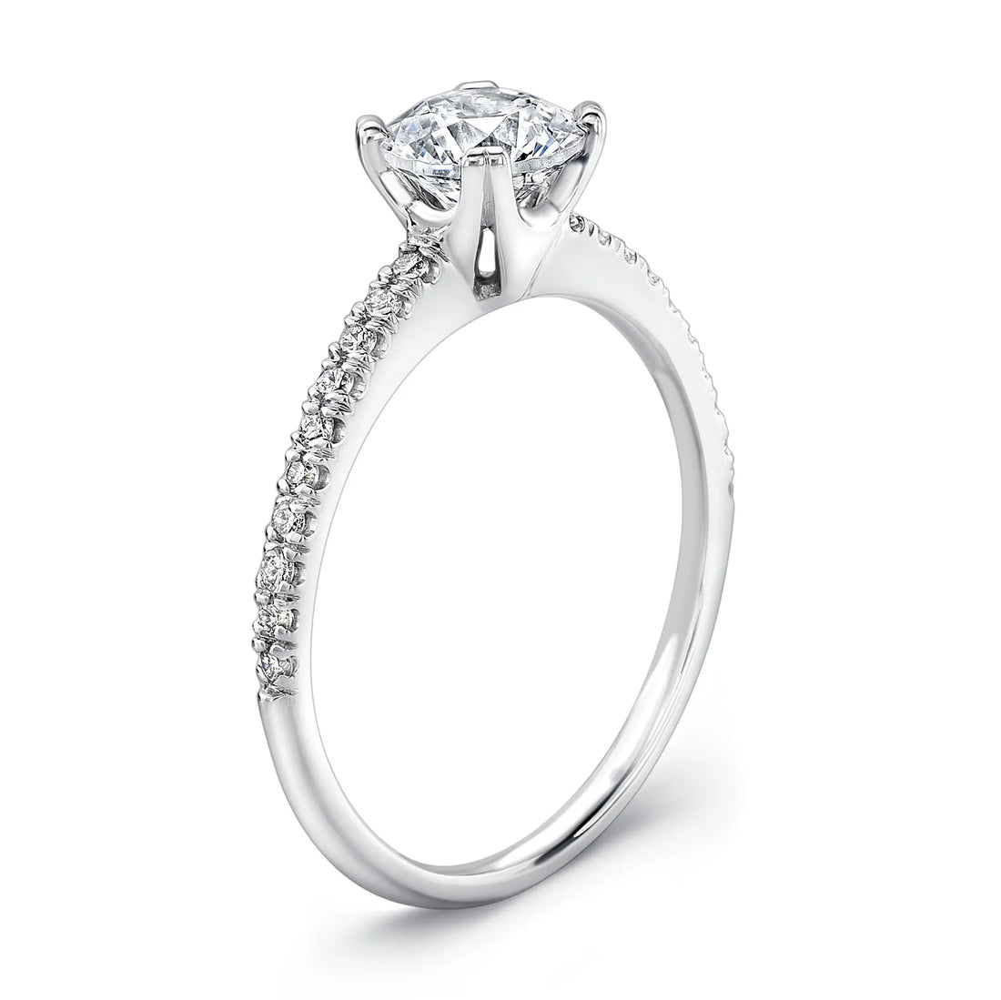 Uneek Unity Collection Straight Round Engagement Ring