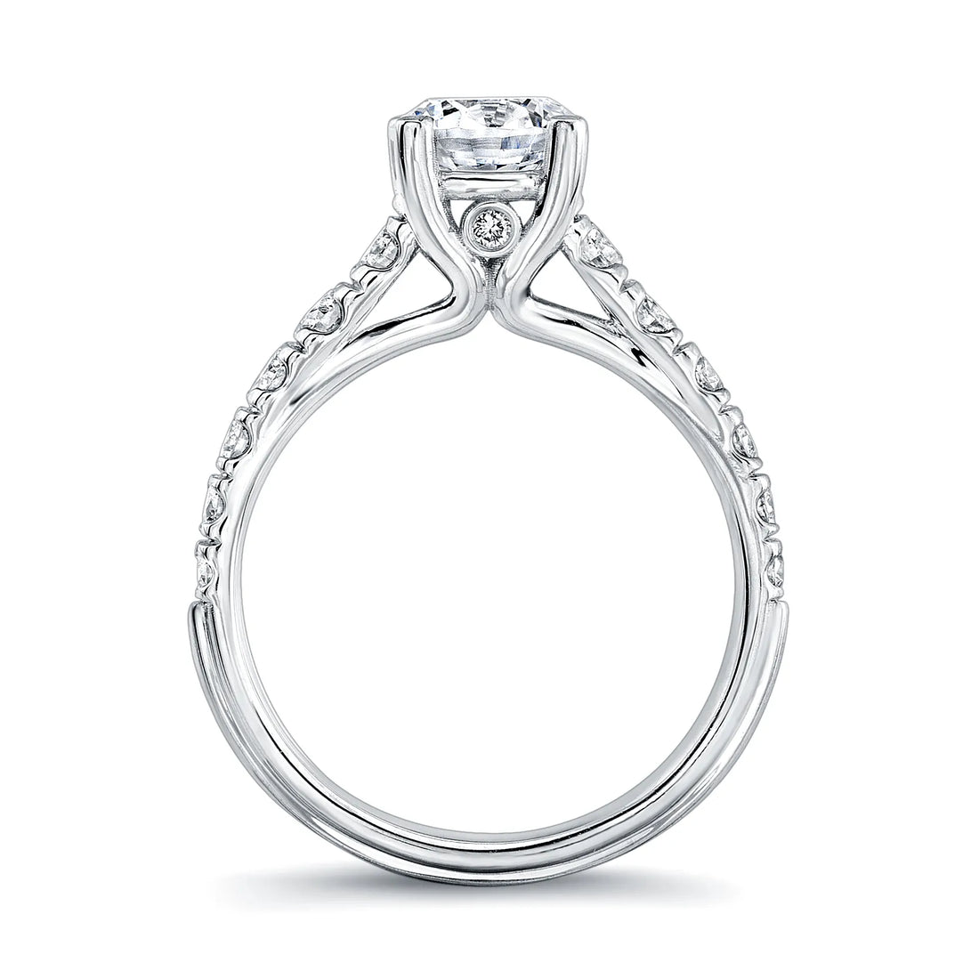Uneek Unity Collection Cathedral Round Engagement Ring