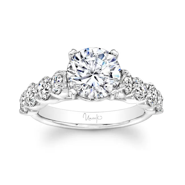 Uneek Unity Collection Cathedral Round Engagement Ring