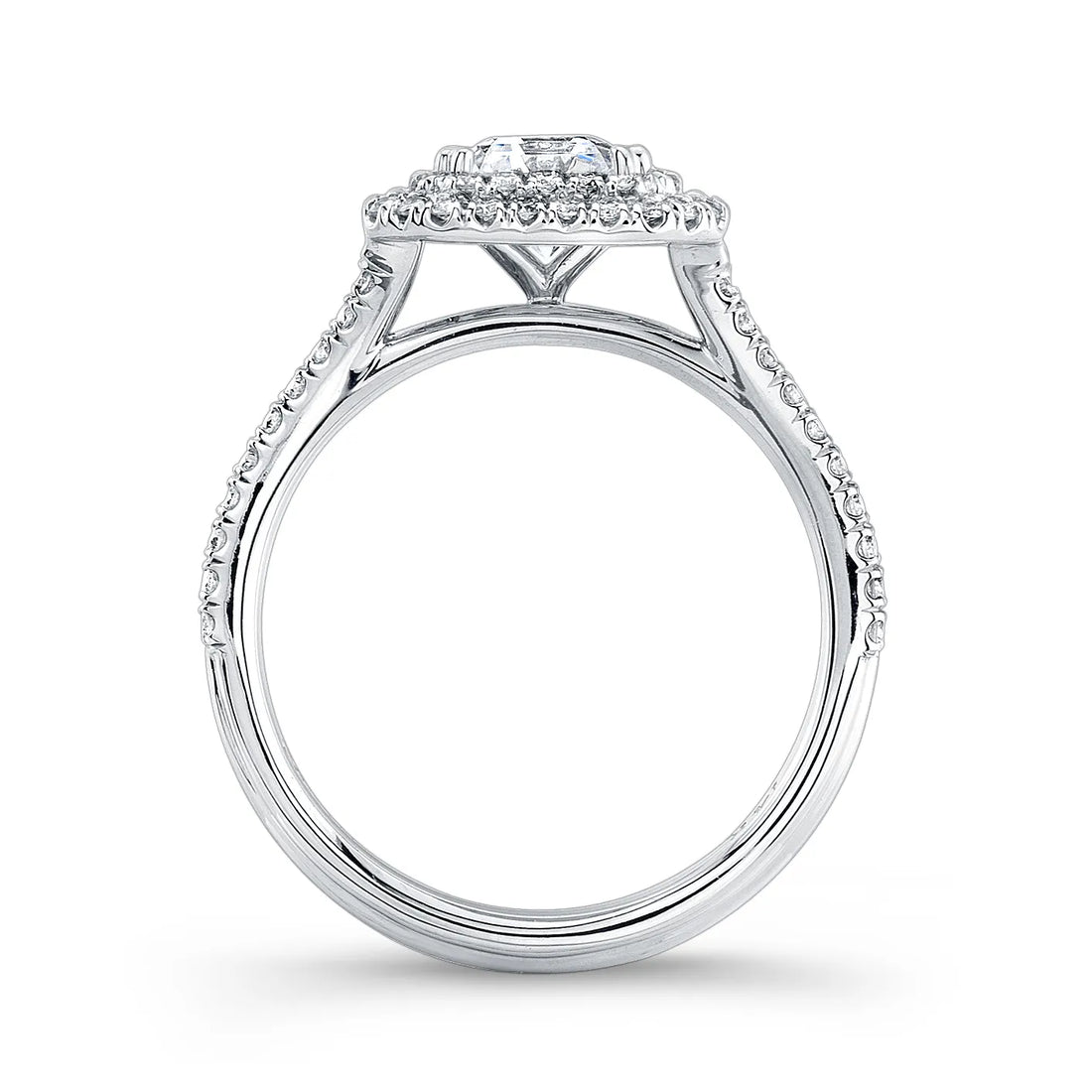 Uneek Unity Collection Double-Halo Asscher Engagement Ring
