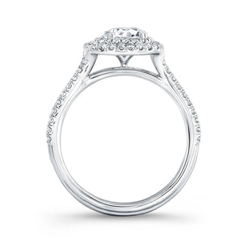 Uneek Unity Collection Double-Halo Round Engagement Ring