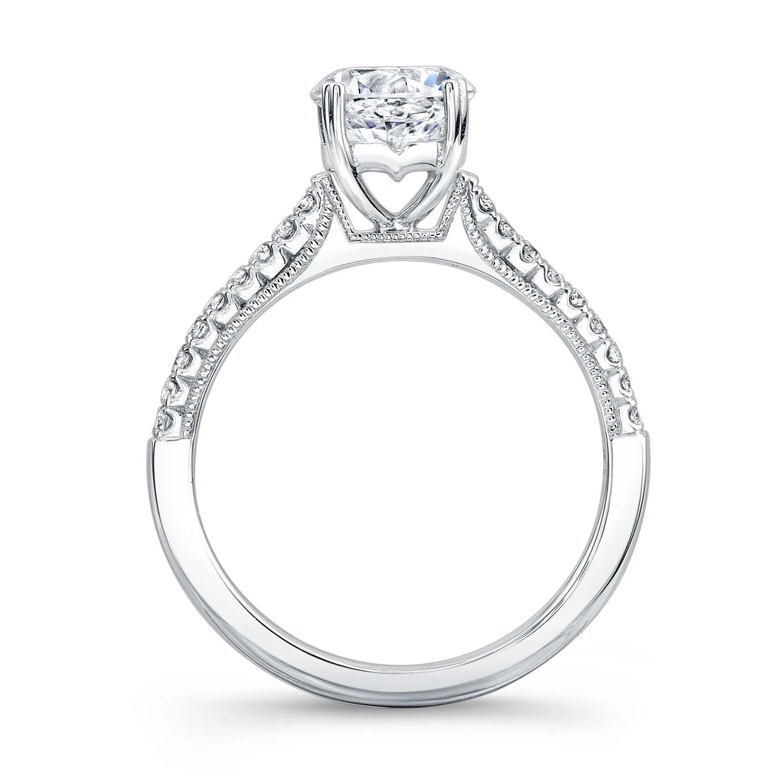 Uneek Unity Collection Cathedral Round Engagement Ring