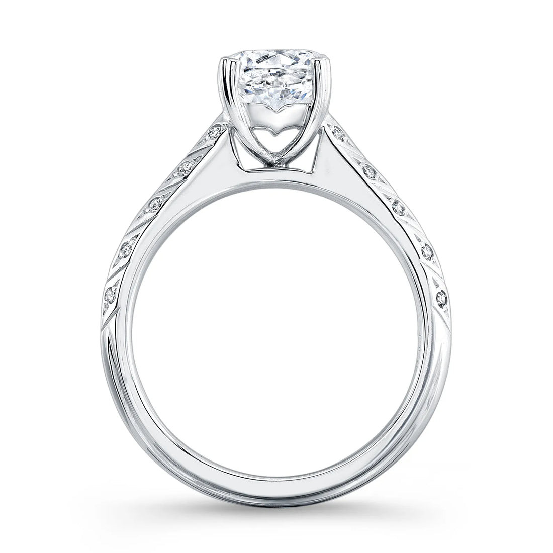 Uneek Unity Collection Cathedral Round Engagement Ring