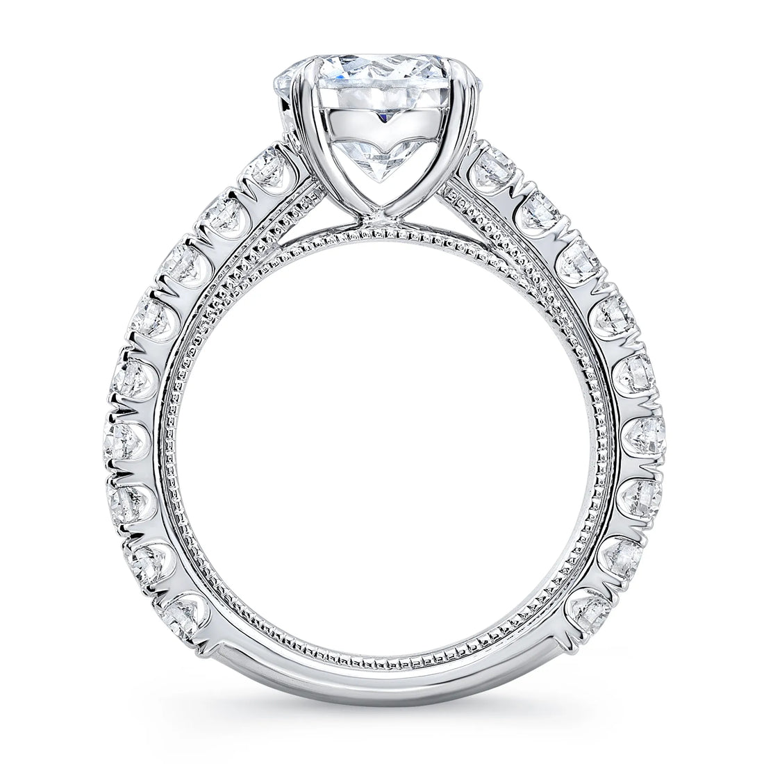 Uneek Unity Collection Straight Round Engagement Ring