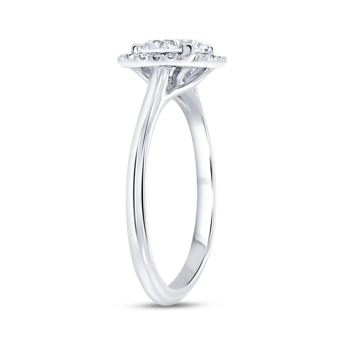 Uneek Unity Collection Halo Round Engagement Ring