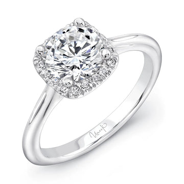 Uneek Unity-Live Collection Halo Round Engagement Ring