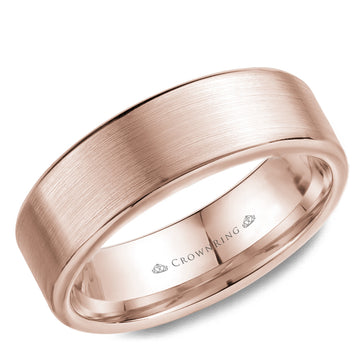 Crownring Wedding Band Rose Gold Classic 7.00mm