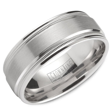 Crownring Wedding Band Platinum Classic 8.00mm