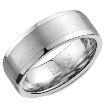 Crownring Wedding Band Platinum Classic 8.00mm