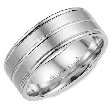 Crownring Wedding Band Platinum Classic 8.00mm